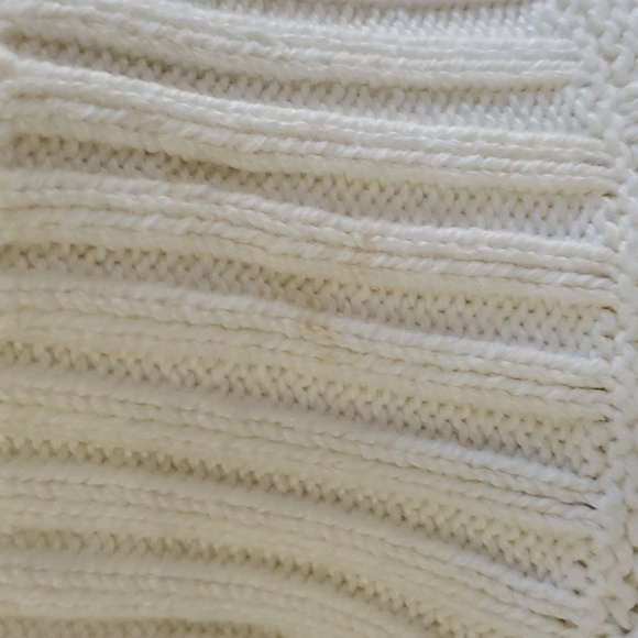 J.crew off white high collar cable knit sweater size s - Picture 5 of 16